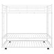 preview thumbnail 5 of 13, White Twin over Twin Size Metal Bunk Bed with Trundle, Ladder and Fence for Bedroom