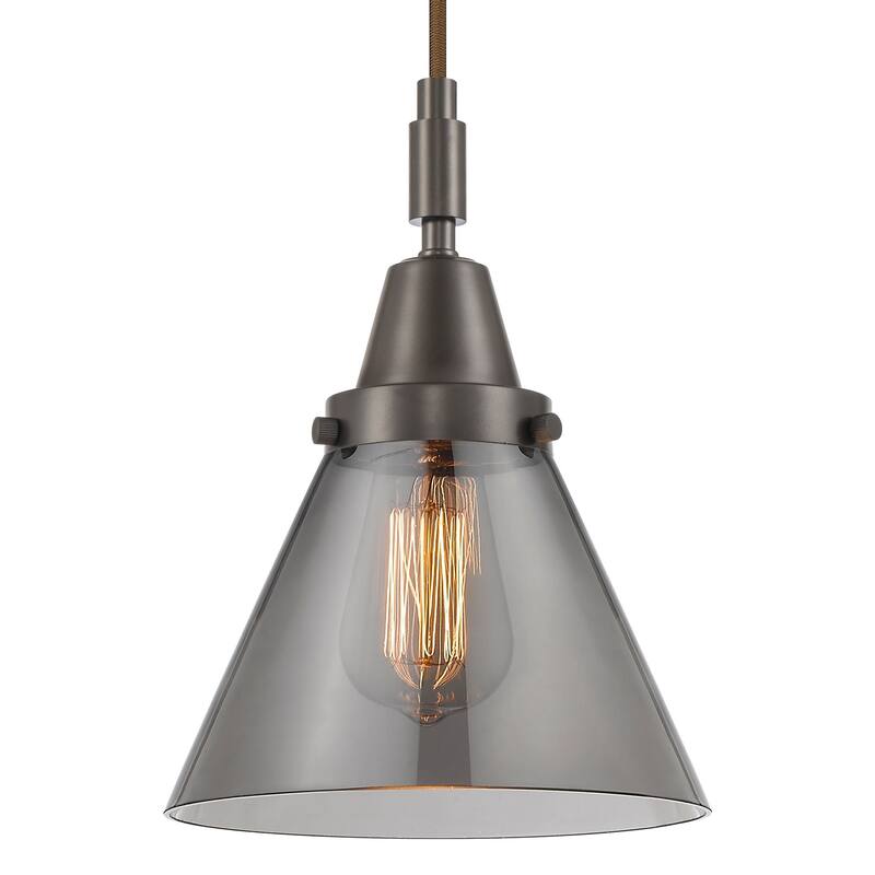 Innovations Lighting 447-1P-G43 Cone 8" Wide Mini Pendant with Light - Oil Rubbed Bronze
