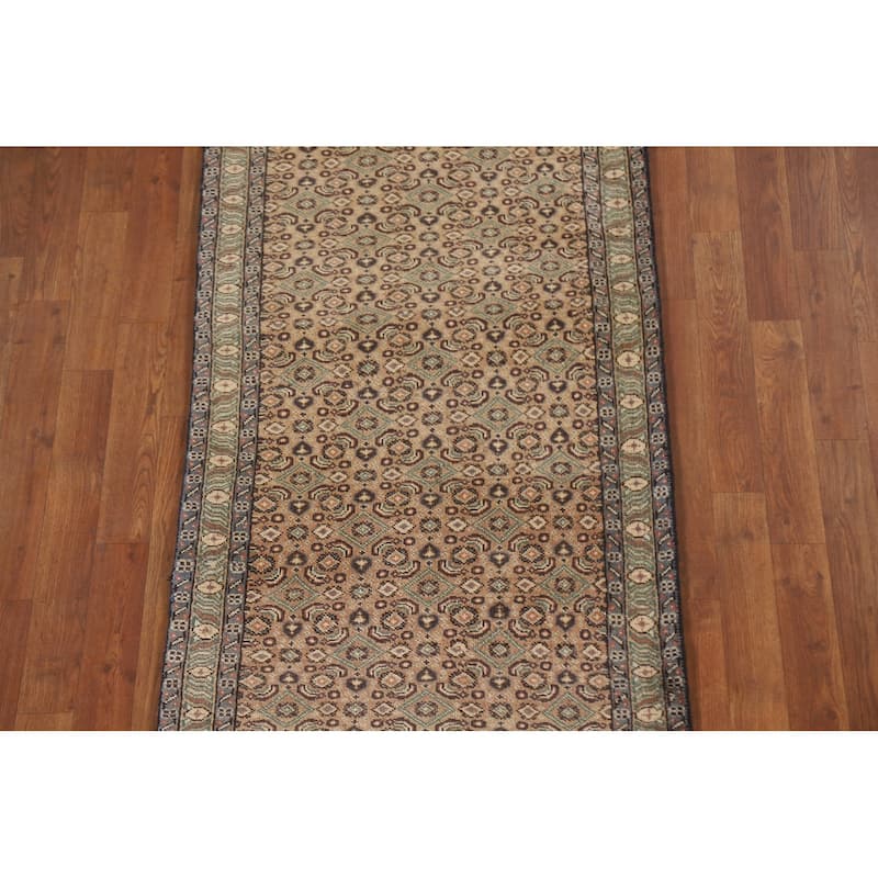 All-Over Mood Persian Vintage Runner Rug Hand-knotted Wool Carpet - 2'5"x 12'7"