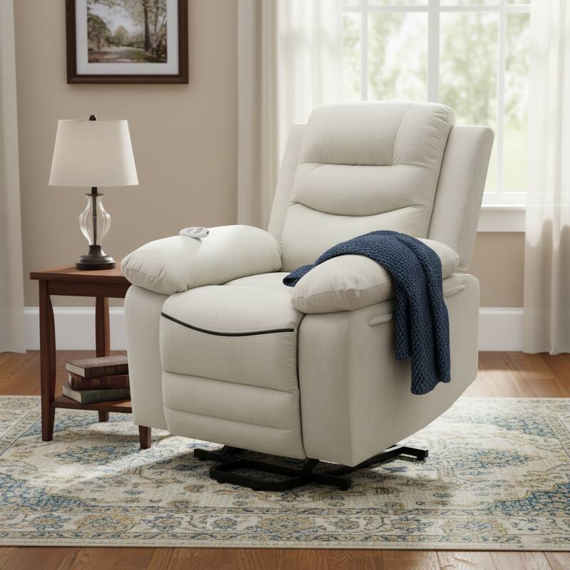 Hank Contemporary Power Reclining Lift Chair - Beige