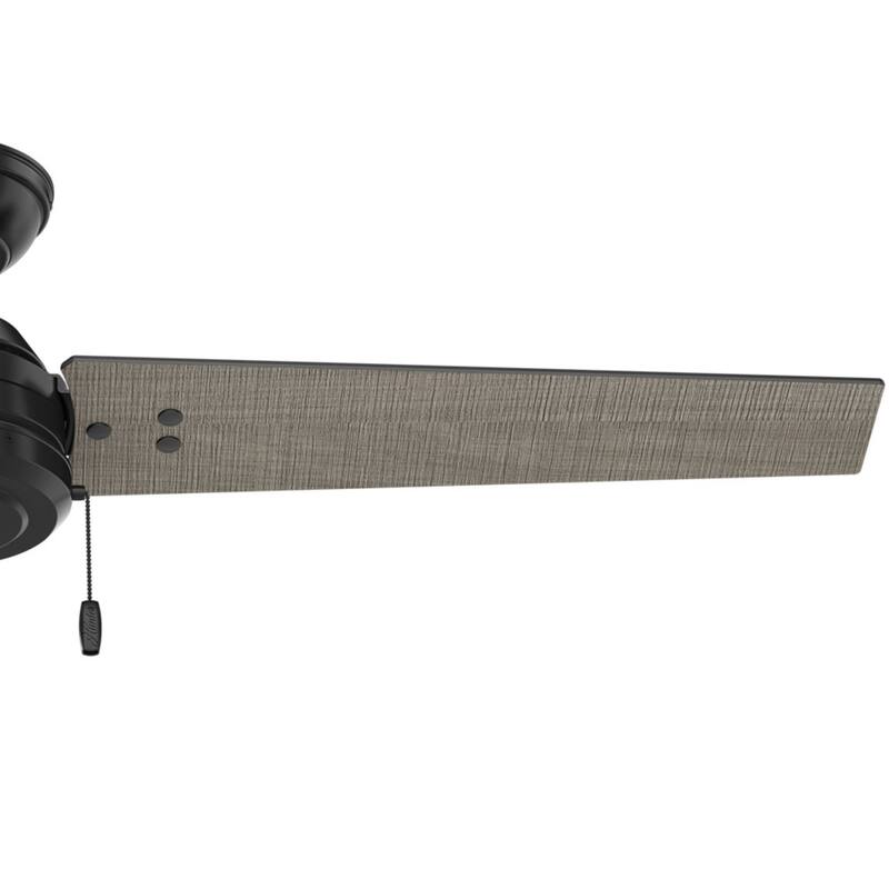 Hunter 52" Cassius Outdoor Ceiling Fan with Pull Chain, Damp Rated - Industrial, Contemporary, Farmhouse