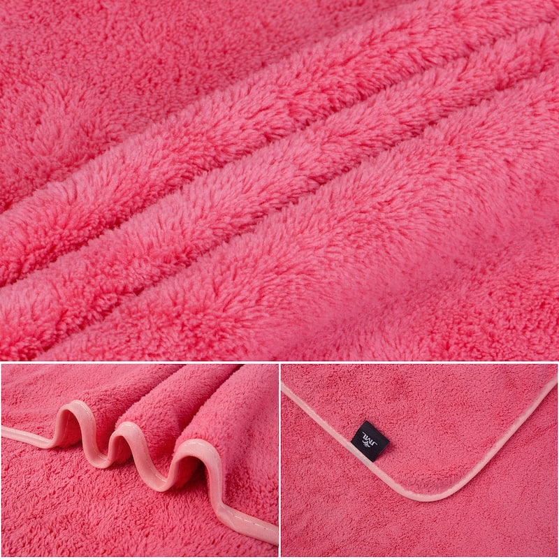 2 Pack Coral Fleece Towel Set Hotel SPA Bath Towels