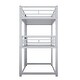 preview thumbnail 6 of 10, Metal Twin Size Triple Bunk Bed with Guardrails