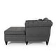 preview thumbnail 20 of 38, Wellston Tufted Double Chaise Lounge by Christopher Knight Home - 62.50" L x 58.50" W x 34.00" H