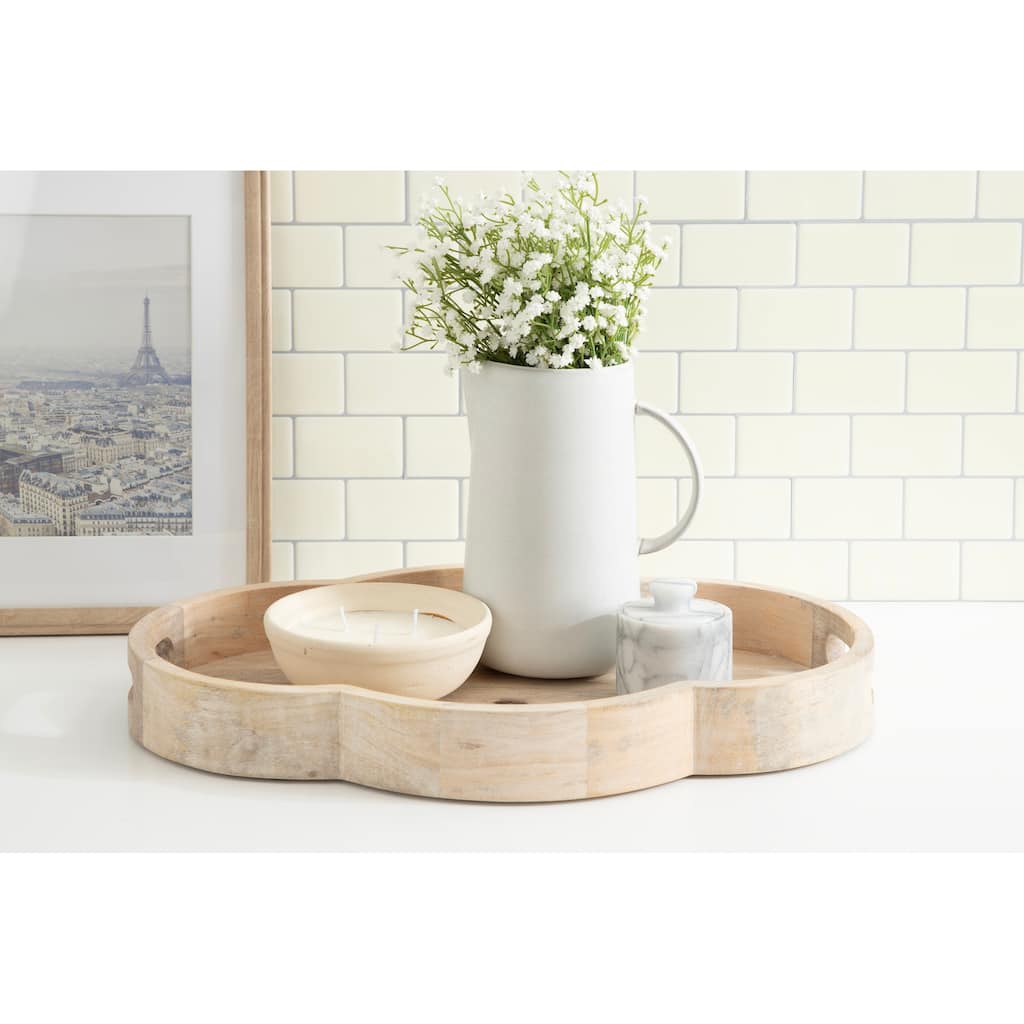 Kate and Laurel Winstead Scallop Decorative Tray - 20x14