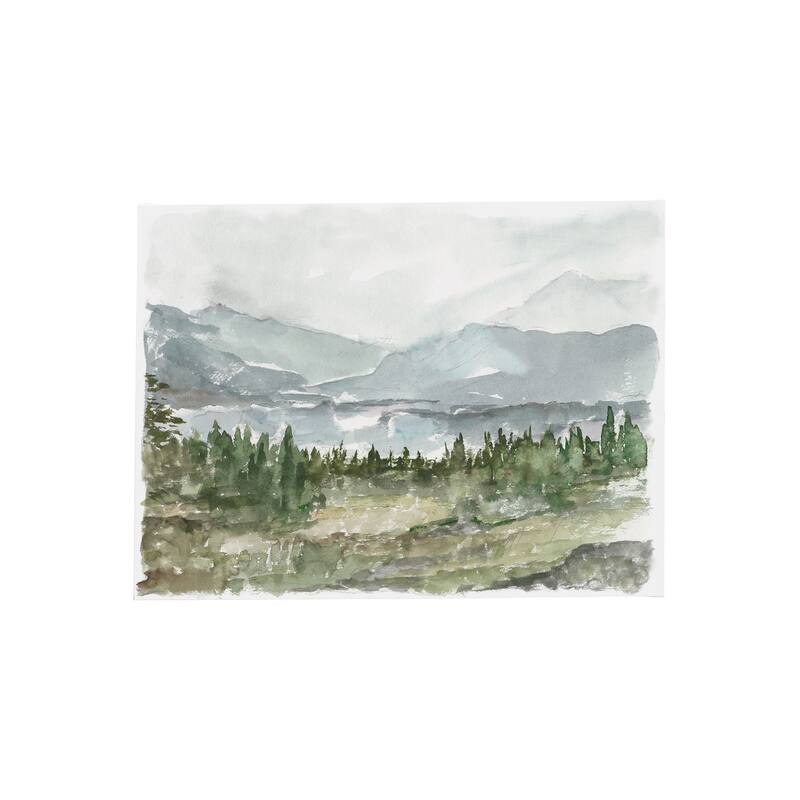 Overcast Reservoir II (36 x 27) Canvas Art Print - Small
