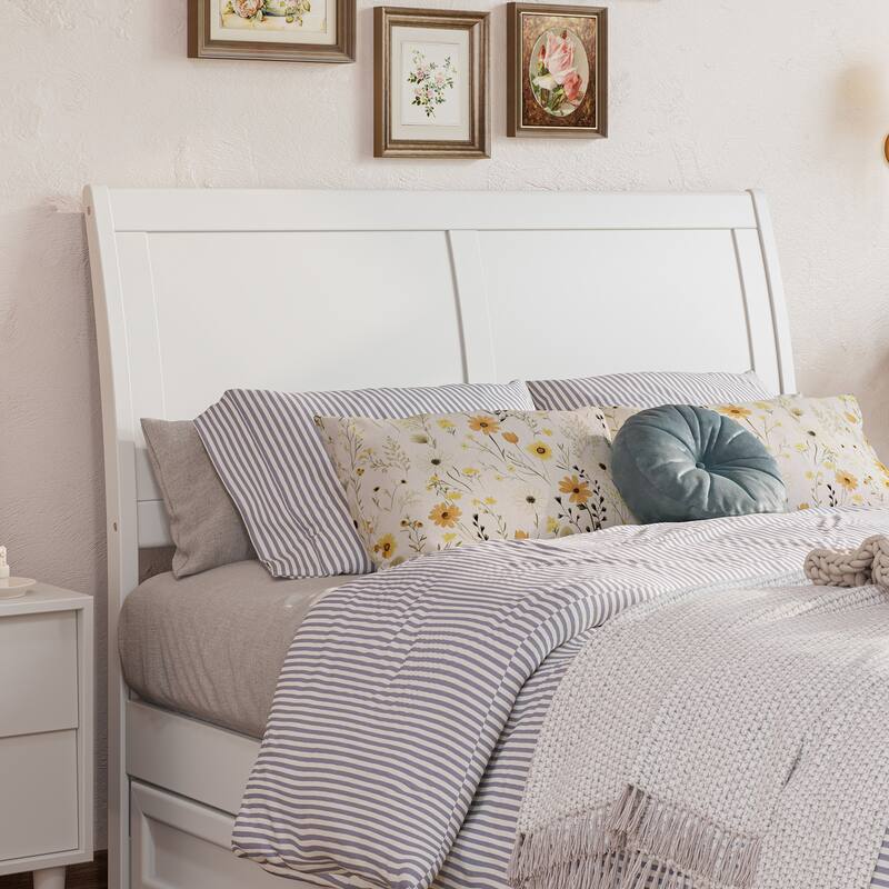 Andorra Platform Bed with Panel Footboard and Twin Trundle