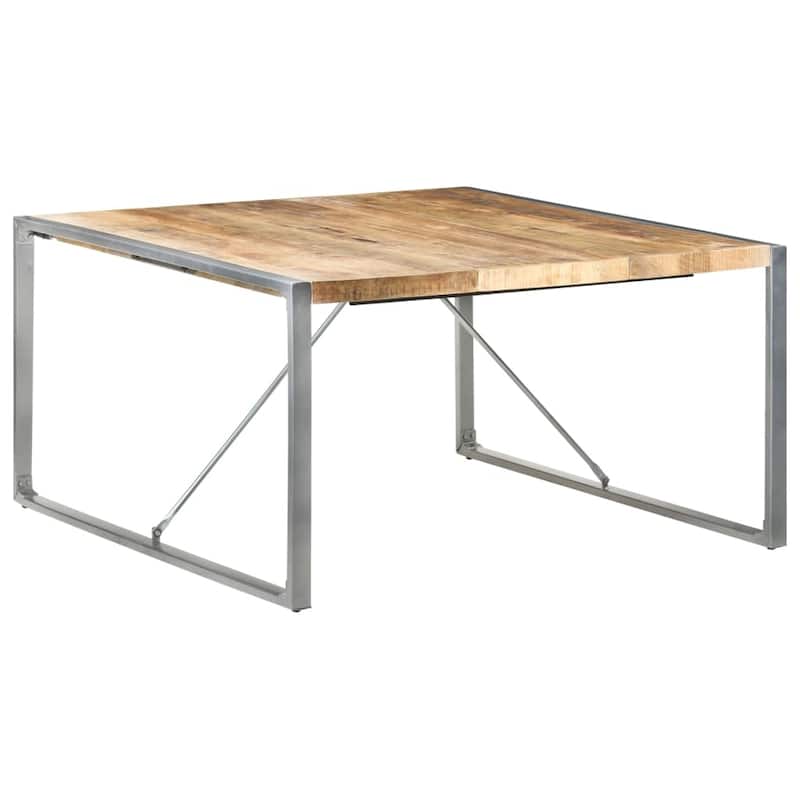vidaXL Dining Table Kitchen Table Home Dining Room Breakfast Dinner Table - 55.1"x55.1"x29.5" Rough Mango