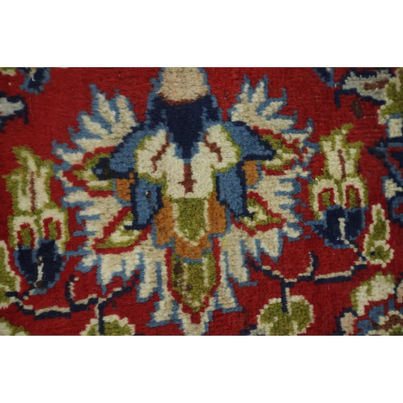 Hand Knotted Oriental 100% Wool Carpet Traditional Floral Red Najafabad Area Rug - 10' 5'' X 6' 8''