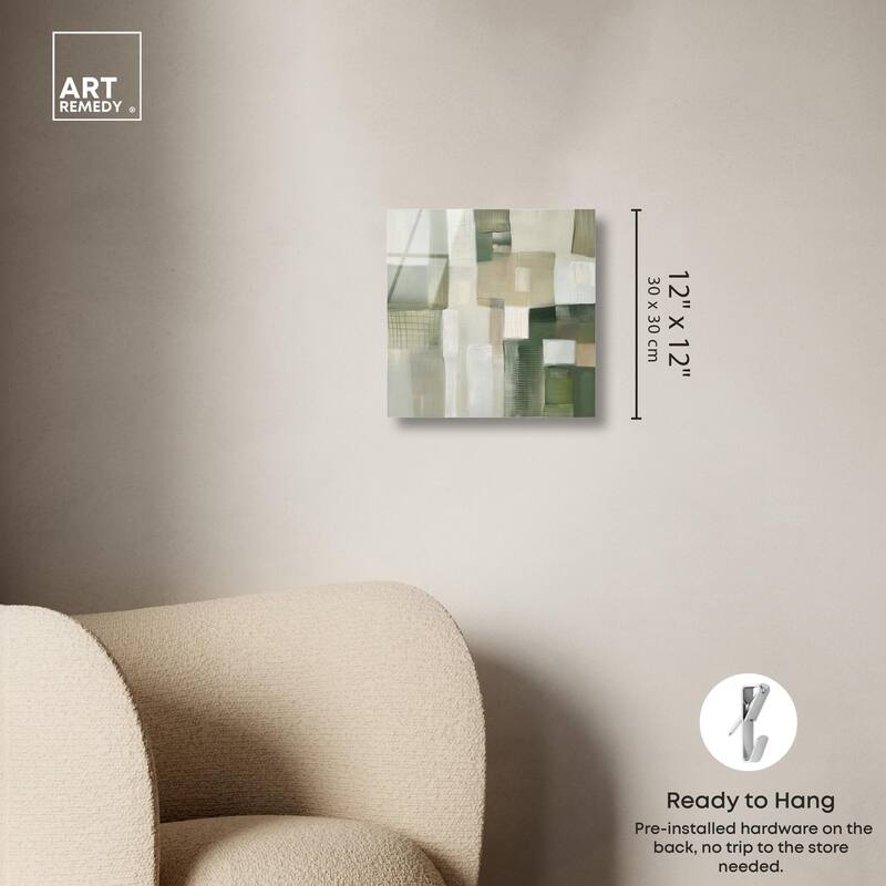 Pale Jade Green II Acrylic by Art Remedy, Ready to Hang