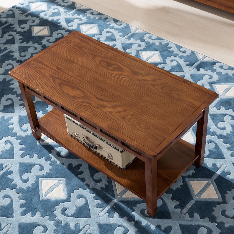 Leick Home Rustic Slate One Shelf Coffee Table