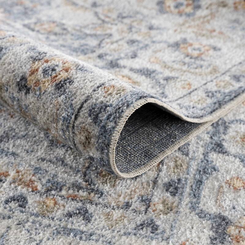 Hauteloom Manhattan Machine Washable Oriental Persian Medallion Vintage Distressed Area Rug
