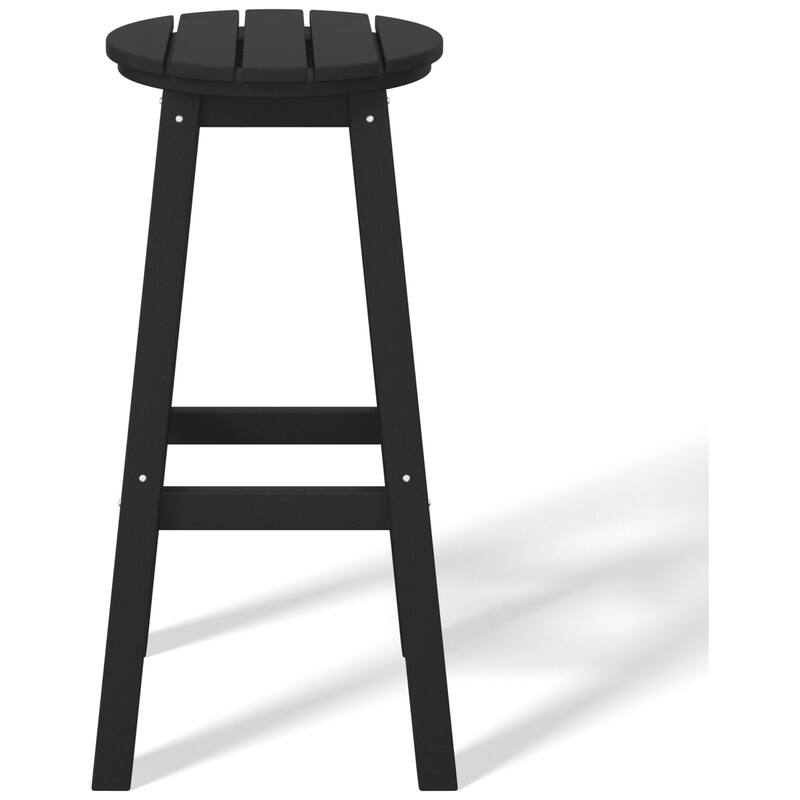 Laguna Hdpe All Weather Outdoor Patio 29" Round Bar Stool (Set Of 2)