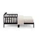 preview thumbnail 21 of 27, Wooden Toddler Bed, 53 x 29.5 x 24.50 Inch Crib, Stylish Style for Kids Bedrooms