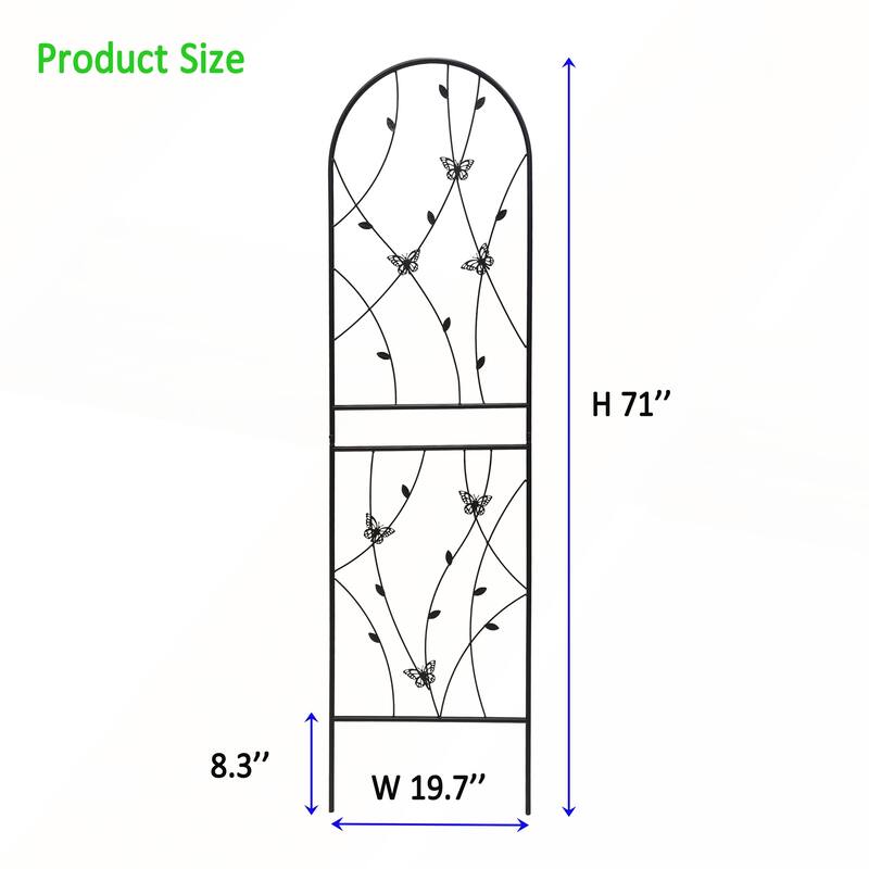2 Pack Metal Garden Trellis 71in x 19.7in Rustproof Trellis
