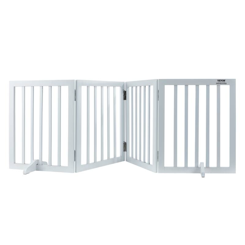 VEVOR Free Standing Dog Gate,Freestanding Pet Gate,for Wide and Narrow Passageways - 80.3"