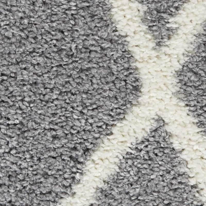 Nourison Shangri-La Geometric Trellis Lattice Shag Rug
