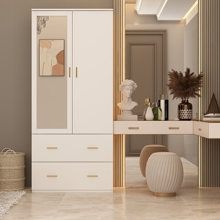 FAMAPY Armoire Wardrobes With Mirror And Hanging