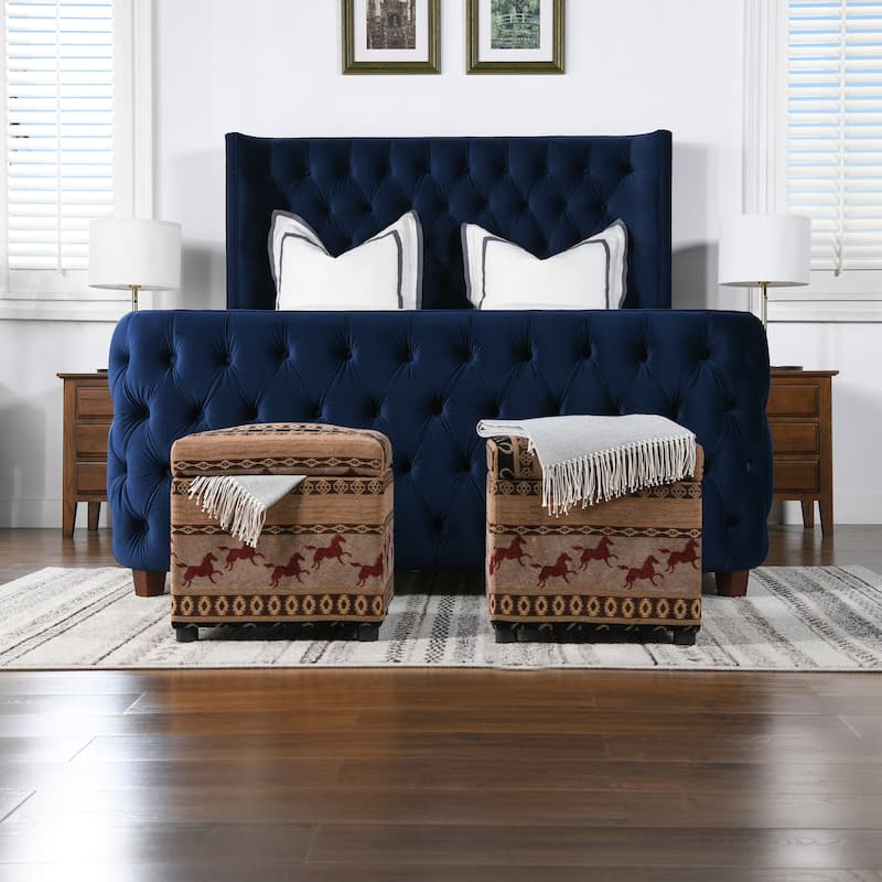 Jennifer Taylor Home Jacob 18" Storage Cube Ottoman