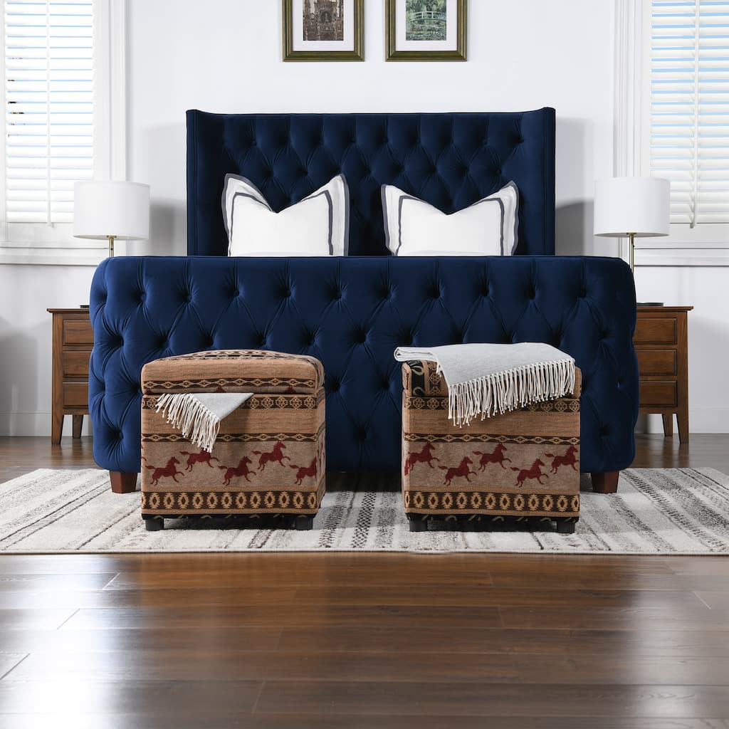 Jennifer Taylor Home Jacob 18" Storage Cube Ottoman