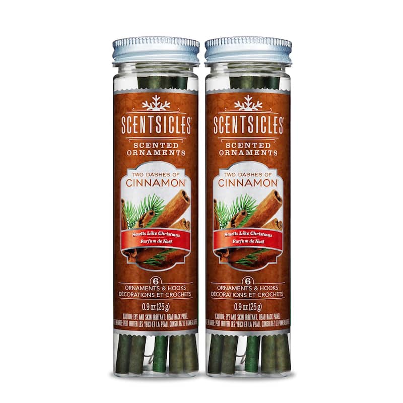 Scentsicles, Scented Ornaments, 6 ct. Bottle Fragrance-Infused Paper Sticks, 2 Pack - 5.9 in - Brown - Plastic
