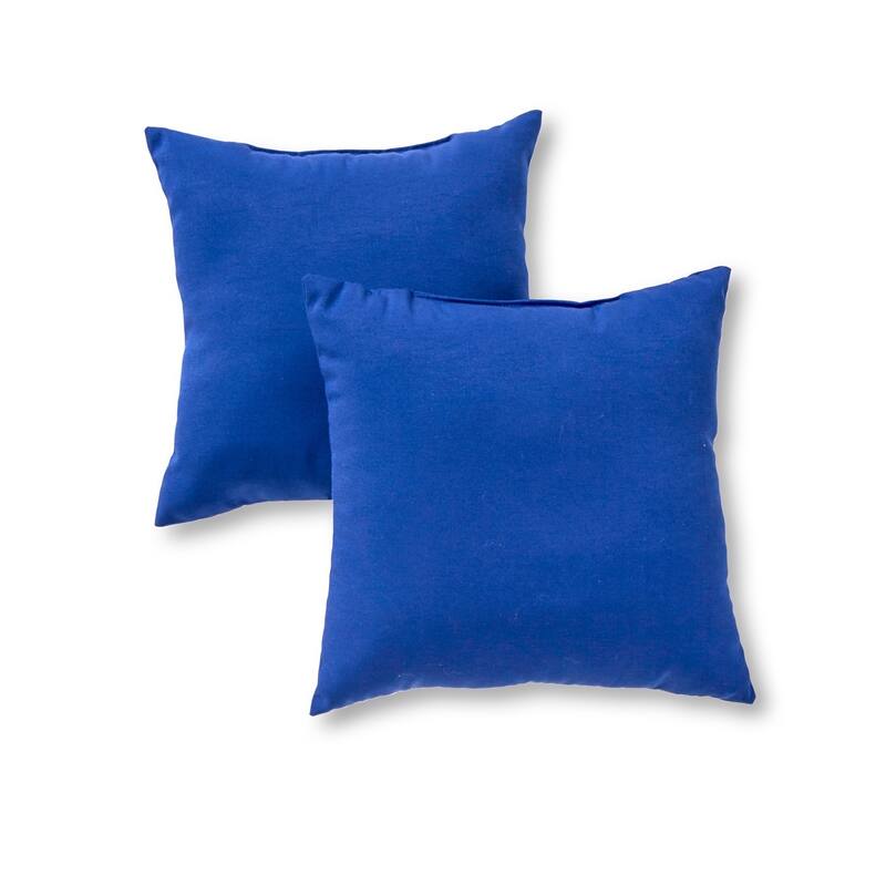 Marine Blue Outdoor 17-inch Accent Pillow (Set of 2) by Greendale Home Fashions