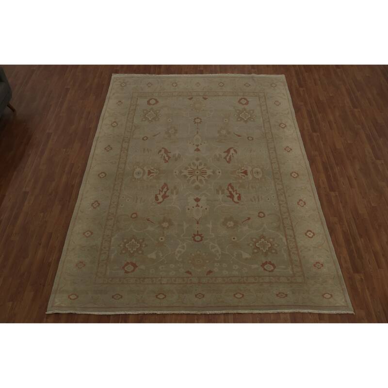 Hand Knotted Oriental 100% Wool Carpet Traditional All-Over Beige & Ivories Ziegler Area Rug - 12' 2'' X 8' 10''