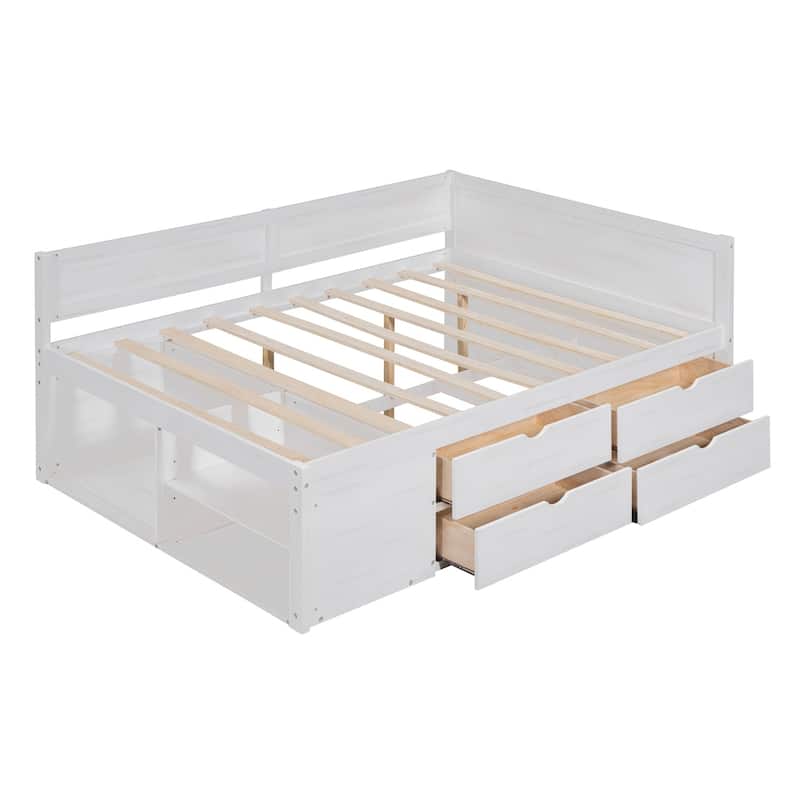 Merax Twin Size Daybed with Drawers and Shelves