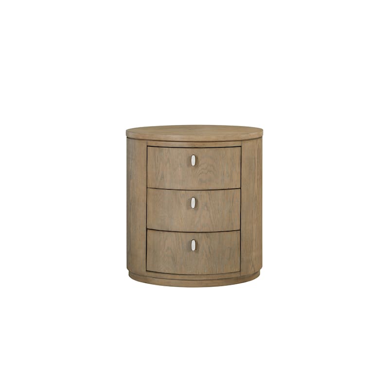 Oval Nightstand - Toffee - Beige