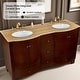 preview thumbnail 7 of 6, Grand Cheswick 60 in.W x 22 in. D x 36 in Vanity in Dark Cherry with Marble Vanity Top - 60 IN.W × 22 IN. D × 36 IN.H