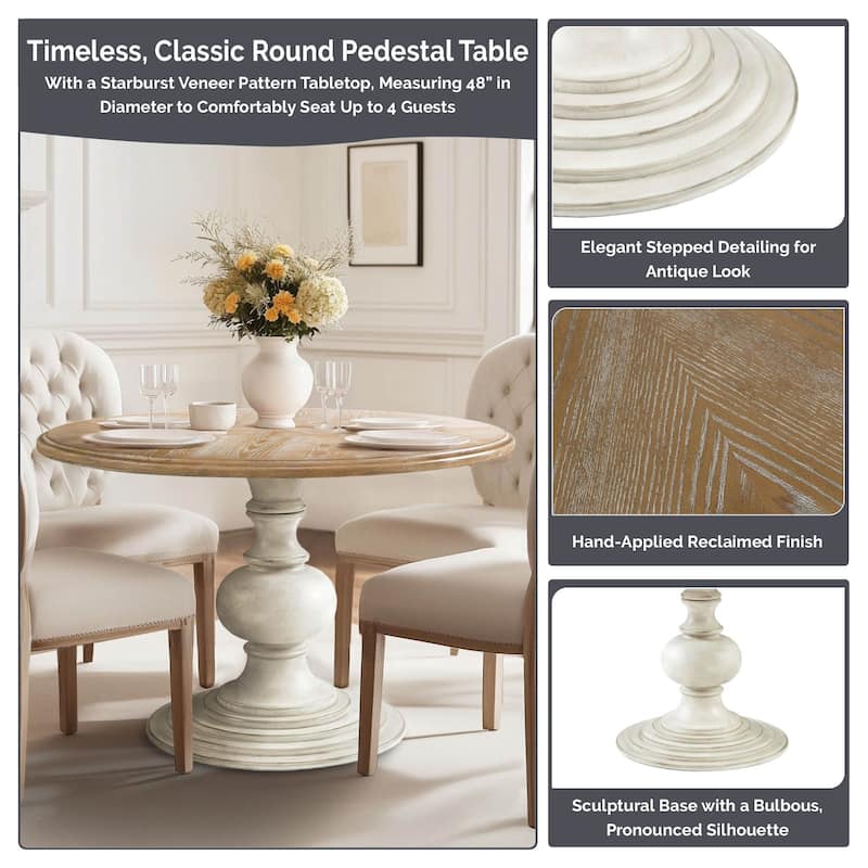 Madison Park Lexi 46" Round Pedestal Dining Table Dining Table