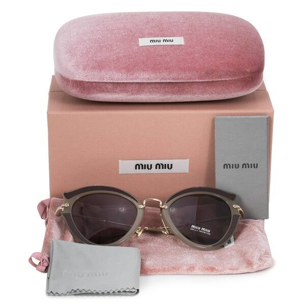Shop Miu Miu Cat Eye Sunglasses Smu05ss Vhy6x1 52 52mm X 23mm X