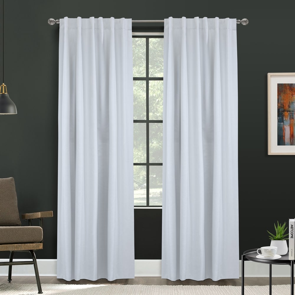 ThermaPlus Baxter Total Blackout Textured Dual Header Curtain Panel