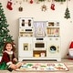 preview thumbnail 2 of 8, Gymax Kids Play Kitchen Wooden Toy Kitchen Playset w/ 14 Accessories