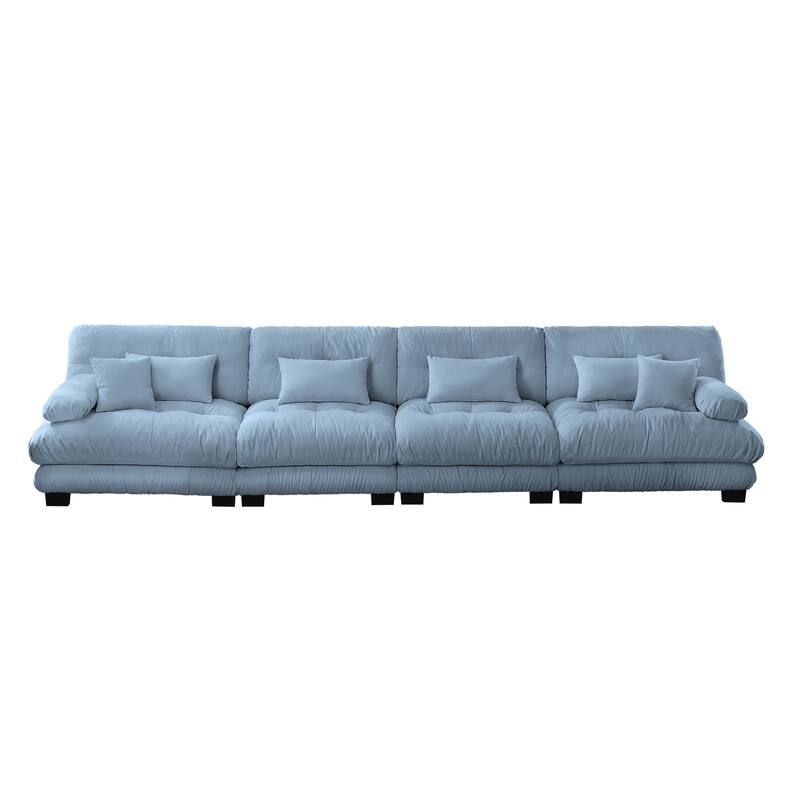 GDFStudio - Chenille 4-Seater 173.2" Deep Seat Sofa Couch