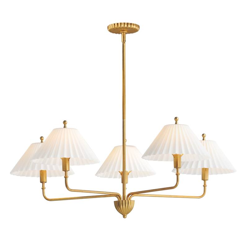 Maxim 18315SW Kismet 5 Light 37" Wide Chandelier - Gold Leaf