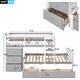 preview thumbnail 30 of 28, Twin over Twin Loft Bunk Bed with Drawers and Ladder