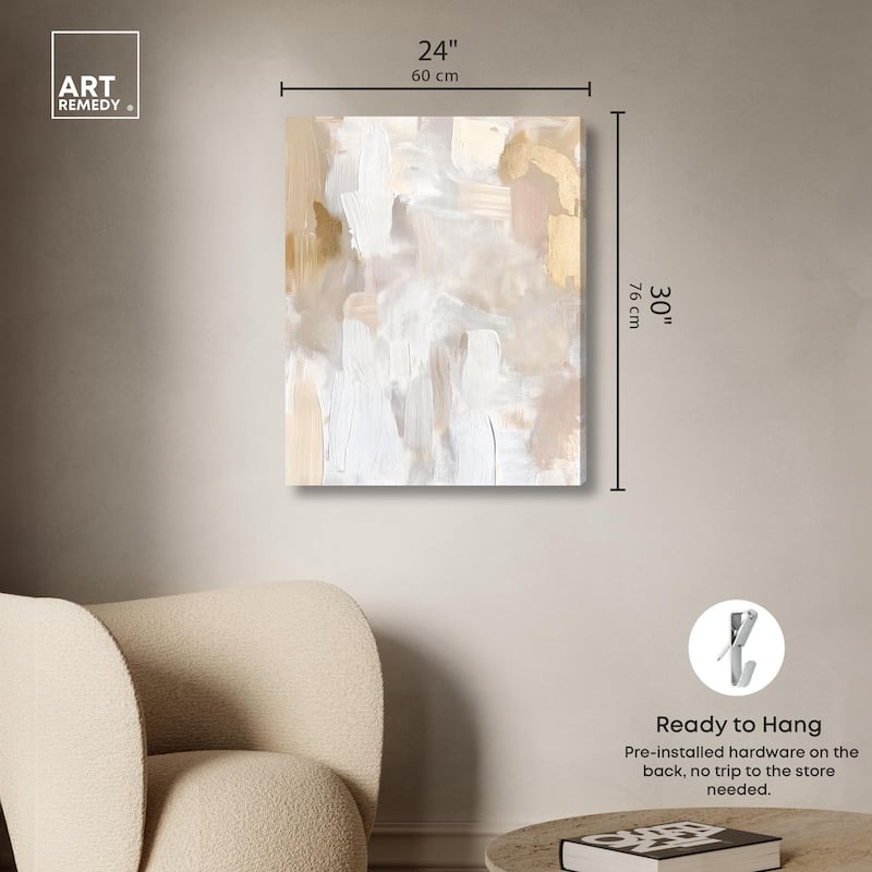Beige and Cream II Canvas by Art Remedy, Gallery Wrapped
