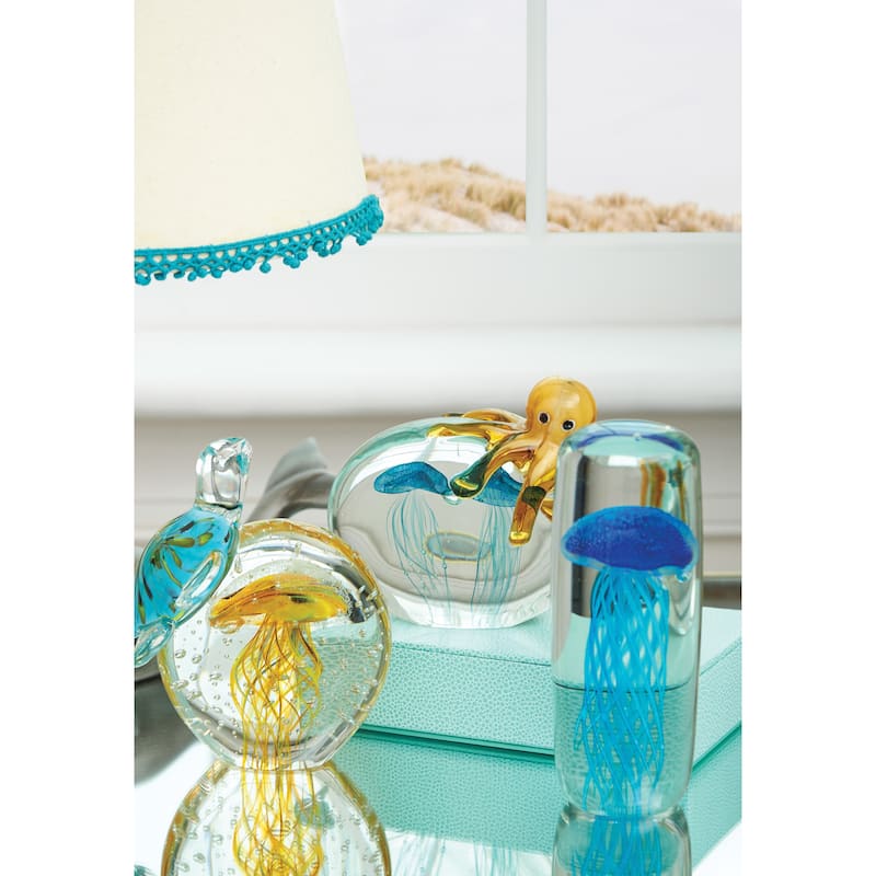 Turtle/Jellyfish Glass Figurine
