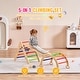 preview thumbnail 17 of 26, Pikler Triangle Set, Toddler Climbing Toys Indoor Playground, Ramp, and Arch, Montessori Climbing Set with Triangle