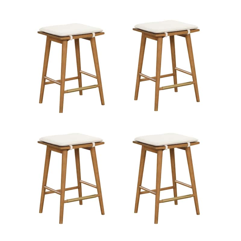 Barker Boucle Upholstered Barstool, Backless Counter Height Stool with Cushion