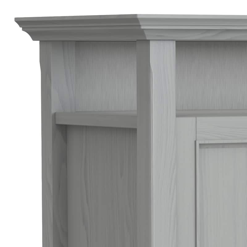 WYNDENHALL Halifax 54 inch Wide Solid Wood Transitional TV Stand - 54'' W x 18.9'' D x 31.9'' H