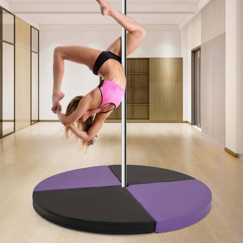 Costway Pole Dance Crash Mat Round Portable Yoga Mat with EPE Foam - See Details