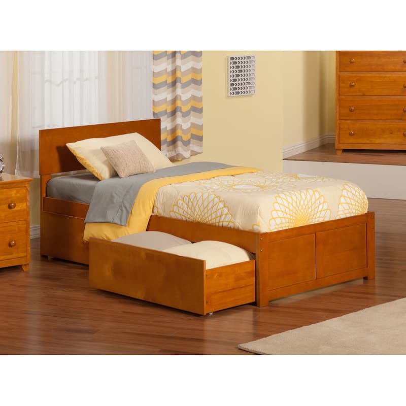 Glam Platform Bed with Drawers - Grey Modern Bed Frame - Storage Bed - HomeStock Global