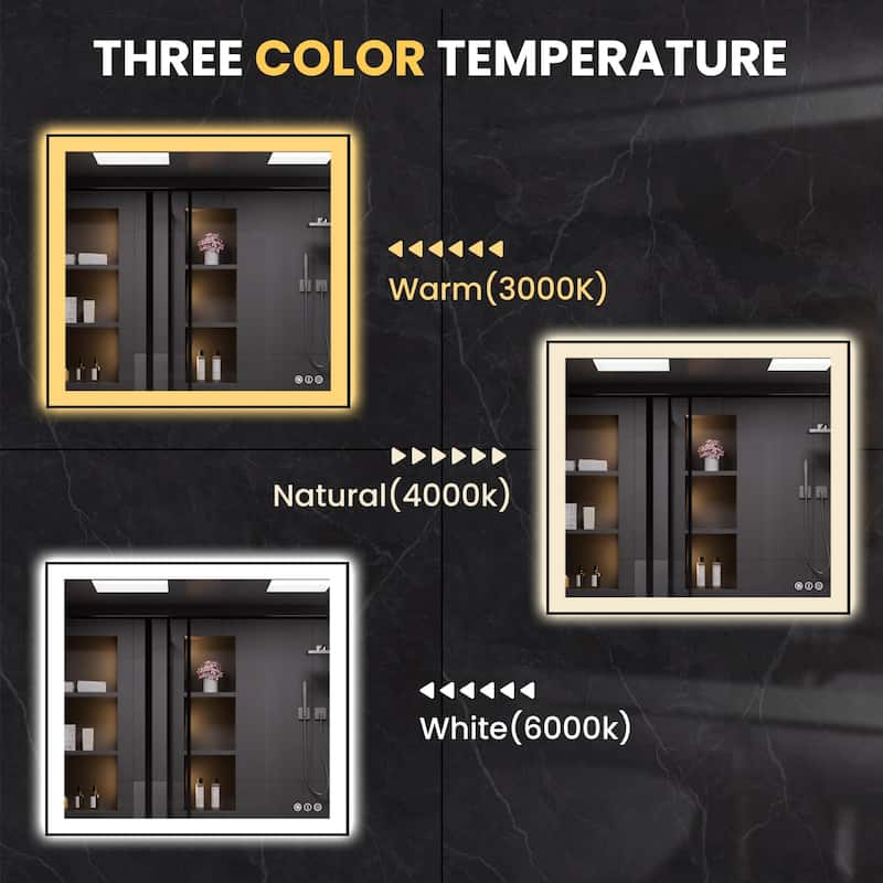28x36 Inch Frameless LED Bathroom Mirror,Smart Mirror