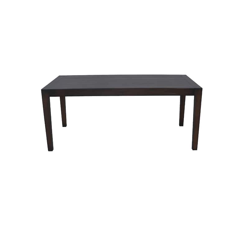 Geni Dining Table, 71 Inch Rectangular Top, Parsons Style Java Gray - Java Gray