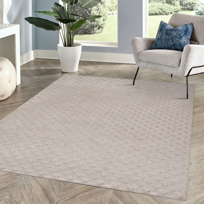 JONATHAN Y Citta High-Low Pile Mini-Diamond Trellis Indoor/Outdoor Area Rug