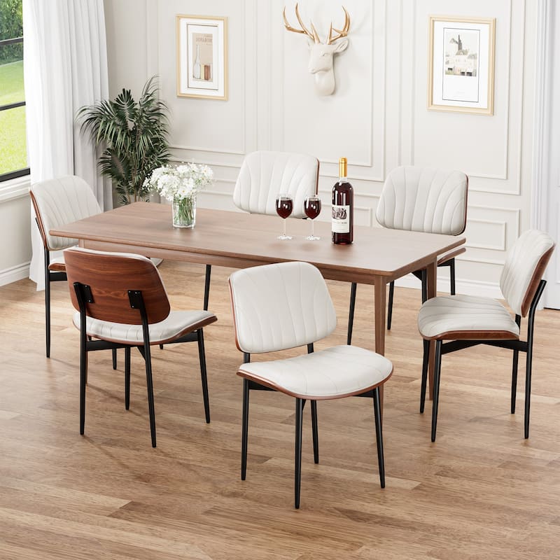 Mid Century Modern Dining Chairs, Upholstered Dining Chairs Set of 2