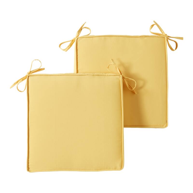 Greendale Home Fashions 18" Square Outdoor Chair Pad (Set of 2) - Sunbeam