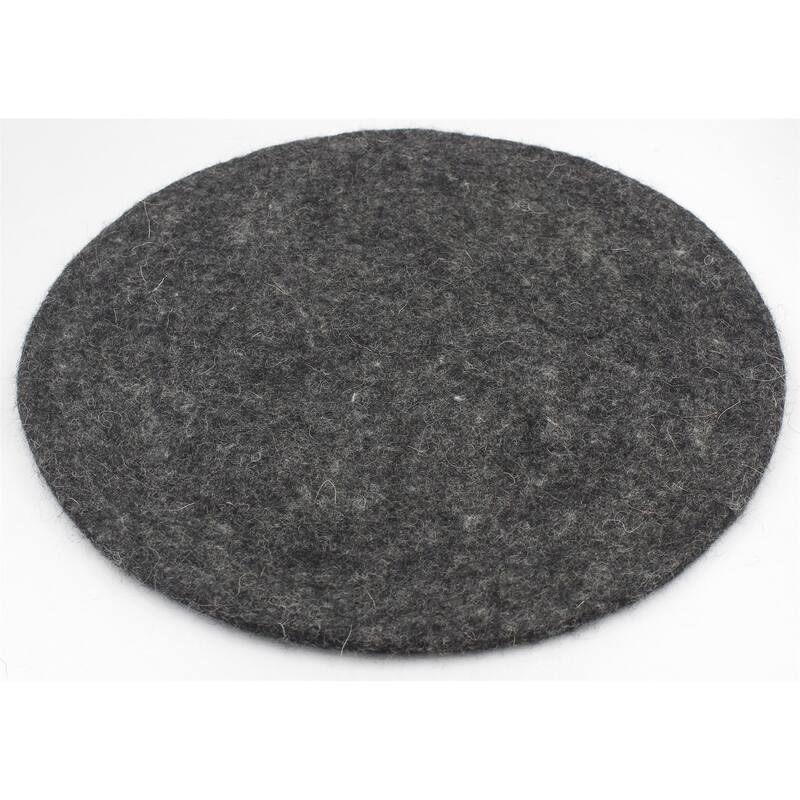 Round Placemat Charcoal Dia 13.60 Wool - A